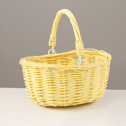 Корзина плетёная, жёлтая, 18×15×9 см, ива