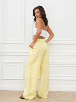 Брюки женские Лён Бежевый - Modamica фото 23