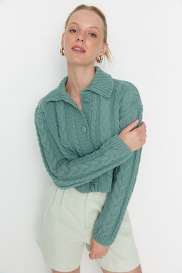 TRENDYOLMILLA Tas Crop Polo Yaka Triko H?rka TWOAW22HI0448