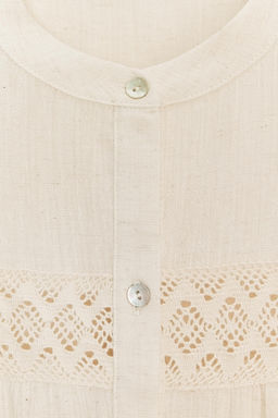 RUSTIC CROCHET LADDER STITCH TOP - Zara фото 16