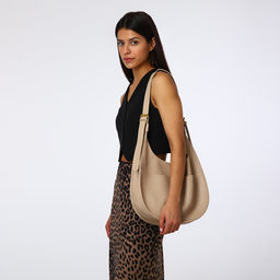 Сумка - мешок женская TEXTURA, на магните, с косметичкой, 34×12×27 см, бежевая