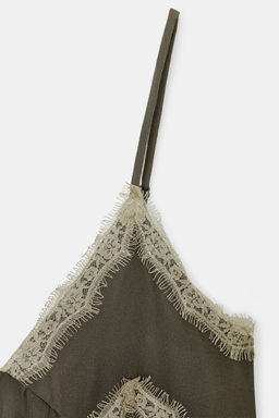LACE CAMISOLE DRESS - Zara фото 18