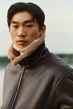 Cazadora con ribete de borreguito Regular Fit - H&m фото 5