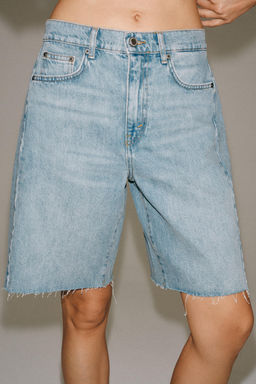 BERMUDA DENIM RELAXED TIRO MEDIO ZW COLLECTION / Azul lavado - Zara фото 2