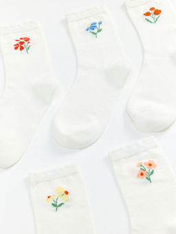 ?i?ekli Kad?n Soket ?orap 5li