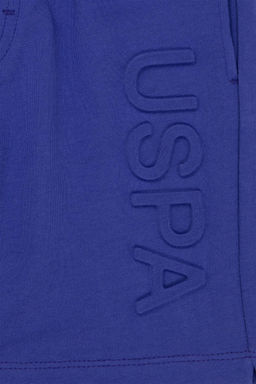 Синие вязаные шорты для мальчика - U.s. polo assn фото 6