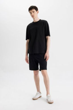Slim Fit Dar Kesim Cepli Basic Duz Sort