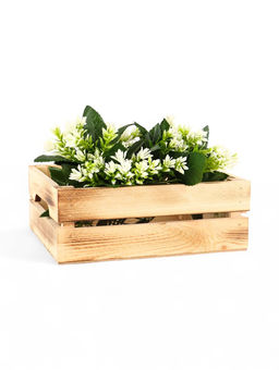 Подарочный ящик, 25×22×9 см, деревянный, обожжённое дерево