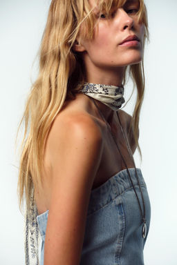 Z1975 DENIM BANDEAU TOP - Zara фото 13