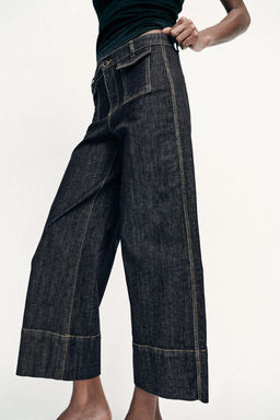 PANTALON Z1975 CULOTTE DENIM / Negro