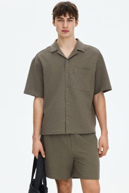 Pantal?n corto gofrado Relaxed Fit - H&m фото 4