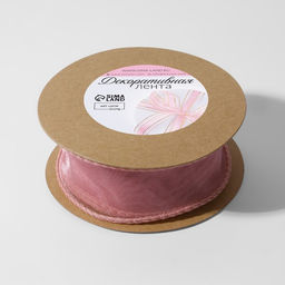 Лента капроновая Волна, с блеском, 40 мм, 10 1 м, цвет сливовый №31 - Арт узор фото 3