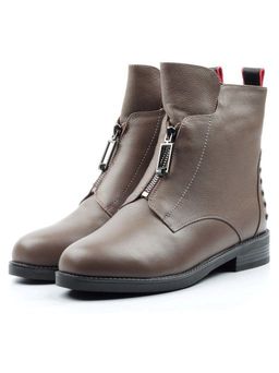 04-XH-FT547-9118-2M KHAKI Ботинки женские (натуральная кожа, натуральный мех)