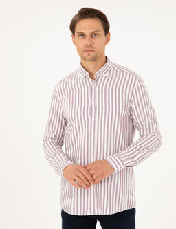Mor Regular Fit _izgili Uzun Kollu G_mlek - Pierre cardin фото 3