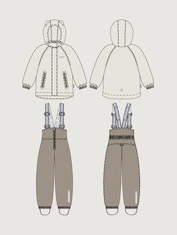 Костюм 7з0426 кешью/какао