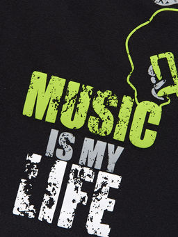 Лонгслив для мальчика UD 7732 черный/салатовый - Mini maxi фото 6