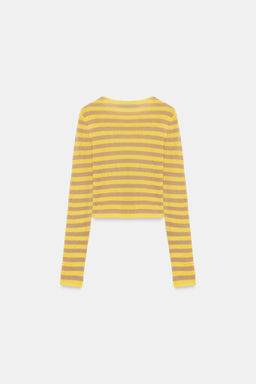 TOP CORTO RAYAS / Crudo/Amarillo - Zara фото 4