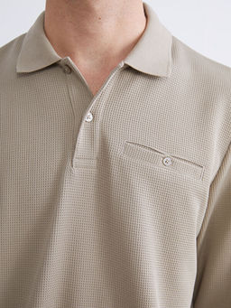 Polo Yaka Uzun Kollu Erkek Sweatshirt