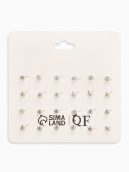 Серьги пусеты QF «Рэйчел», 12 пар, бусины d=6-12 мм, цветные