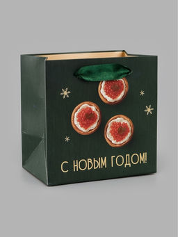 Цена за 3 шт. Пакет подарочный «С Новым годом», икра, 14 ×14 × 9 см