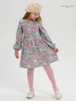 Платье Моана цветы на сером - Sovalina фото 2