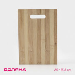 Доска разделочная Доляна «Зебра», 26×16 см, бамбук