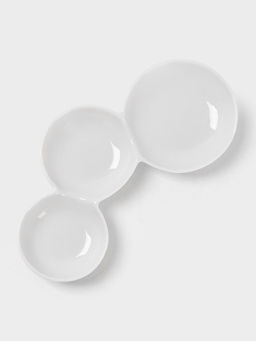 Менажница «Атом», 20×12 см, керамика, белая