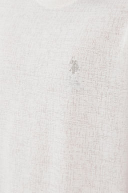 Erkek Comfort Fit Bisiklet Yaka Ekru Jakarl_ _nterlok Ti__rt Sepette S_rpriz _ndirim - U.s. polo assn фото 7