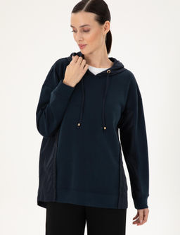 Lacivert Oversize Modal Kuma_ Sweatshirt - Pierre cardin фото 3