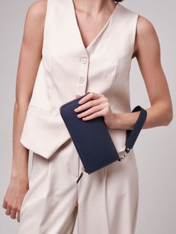 Клатч кожаный Azaro 30647 фиолетовый цветок