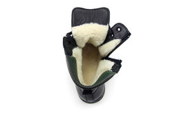 Ботинки 311.omega2bl.black+green/Шерсть