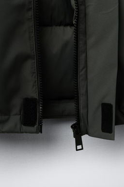 WATER-REPELLENT 50% FEATHER AND 50% DOWN PUFFER JACKET WITH LABEL