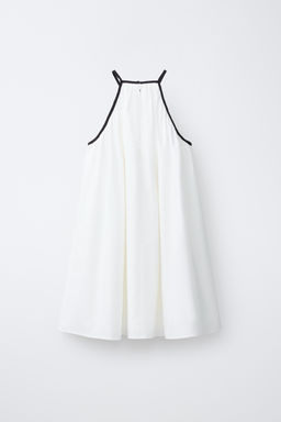 VESTIDO LAZO CUELLO HALTER / Blanco - Zara фото 5