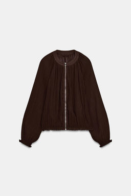 CHAQUETA ORGANZA PLISADA / Marr?n - Zara фото 5