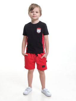 Футболка для мальчика с коротким рукавом UD 6960 черный/красный - Mini maxi фото 11