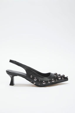 Trendyol Shoes Siyah Trok Tasl? Kad?n Kitten Topuklu Ayakkab? TAKSS25TO00088 - Trendyolmilla фото 5