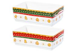 Набор 2 блюд д/холодца 700 мл 19*12*11,5 см Новогодняя елка, NEW BONE CHINA - Elan gallery фото 9