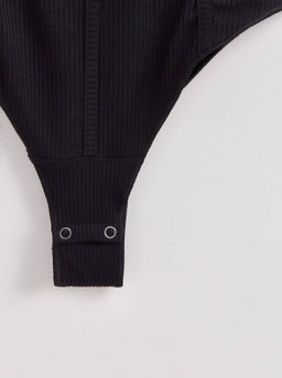 CONTE Боди в рубчик с настроченными кантами LBD 2626 black - Conte elegant фото 7