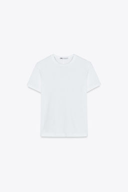 T-SHIRT WITH BACK SEAM - Zara фото 6