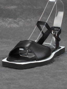 08-PED56-2 BLACK Босоножки женские (натуральная кожа)