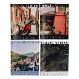 Тетрадь 96 листов в клетку Calligrata Неделя отпуска, обложка картон хром-эрзац, блок №2, белизна 75% (серые листы), МИКС