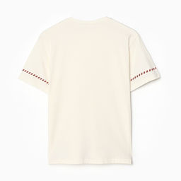 Футболка женская с красным кантом Basic line, молочная, размер 44