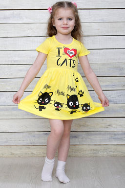 Платье для девочки желтое