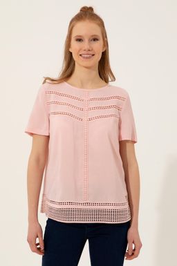 U. S. Polo Assn Женская пудровая рубашка с коротким рукавом