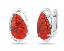 Серьги, коралл губчатый, Грацио