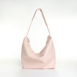 Сумка - мешок женская на молнии, 30×13×34 см, нежно-розовая