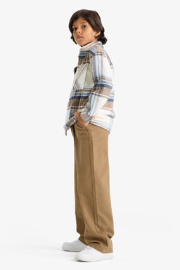 %100 Pamuk Loose Fit Standart Pa_a Gabardin Pantolon Erkek _ocuk - Defacto фото 6