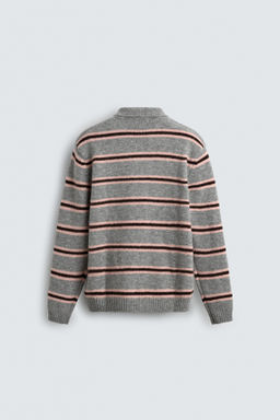 STRIPED JACQUARD KNIT POLO SHIRT - Zara фото 8