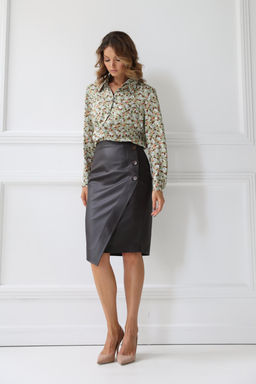 Юбка на запах на пуговицах - Looklikecat фото 2