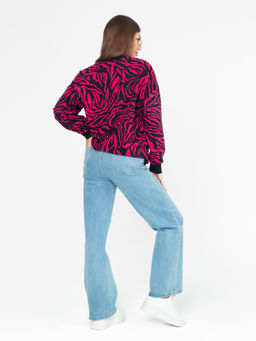 Толстовка женская футер 3-х нитка петля "РИАНА" ФУКСИЯ